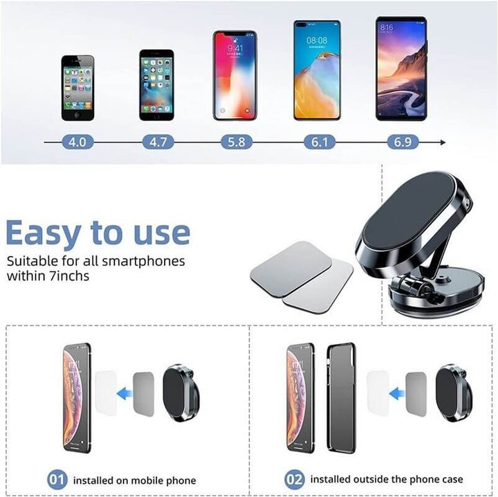 Buy 1 Get 1 FREE | MagnetMount™️ Foldable Magnetic Phone Holder