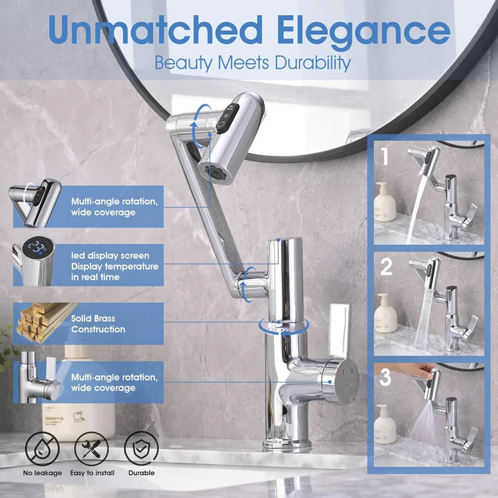 SmartStream | Intelligent Digital Display Bathroom Hot And Cold Basin Faucet