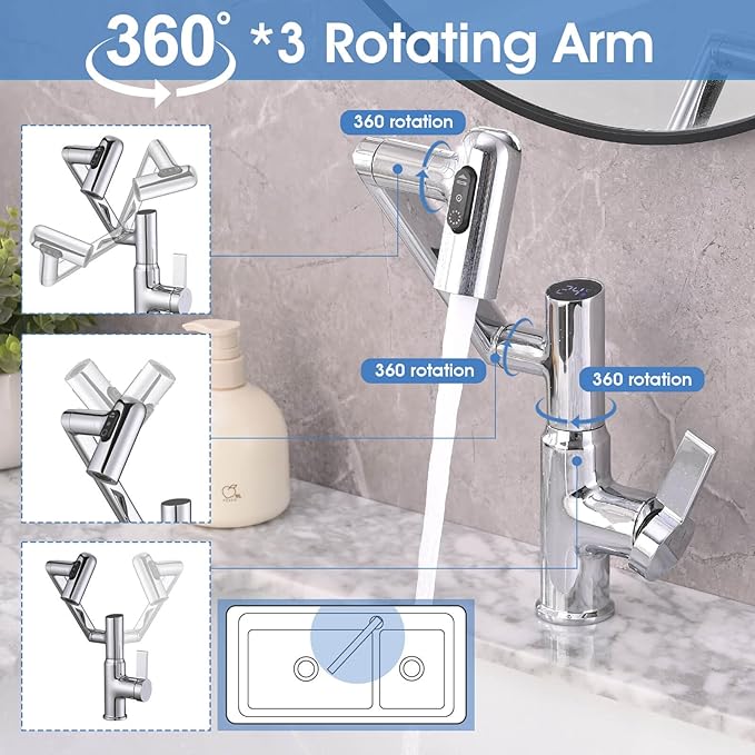 SmartStream | Intelligent Digital Display Bathroom Hot And Cold Basin Faucet