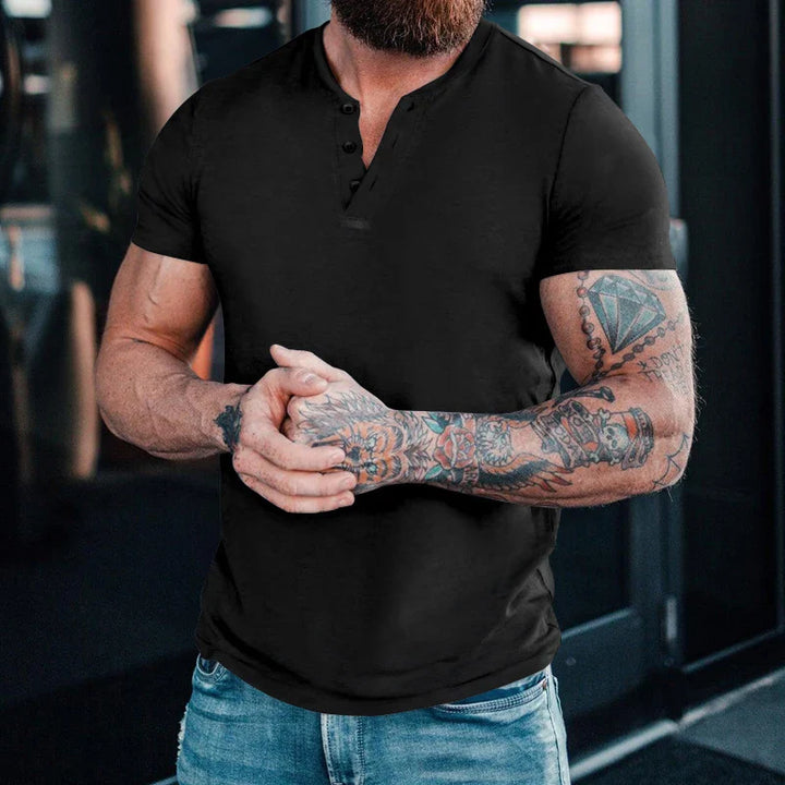 ARIUS MUSCLE-FIT HENLEY SHIRT