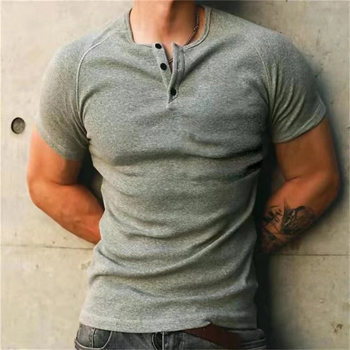 BRYCE SLIM-FIT COTTON HENLEY (230G)