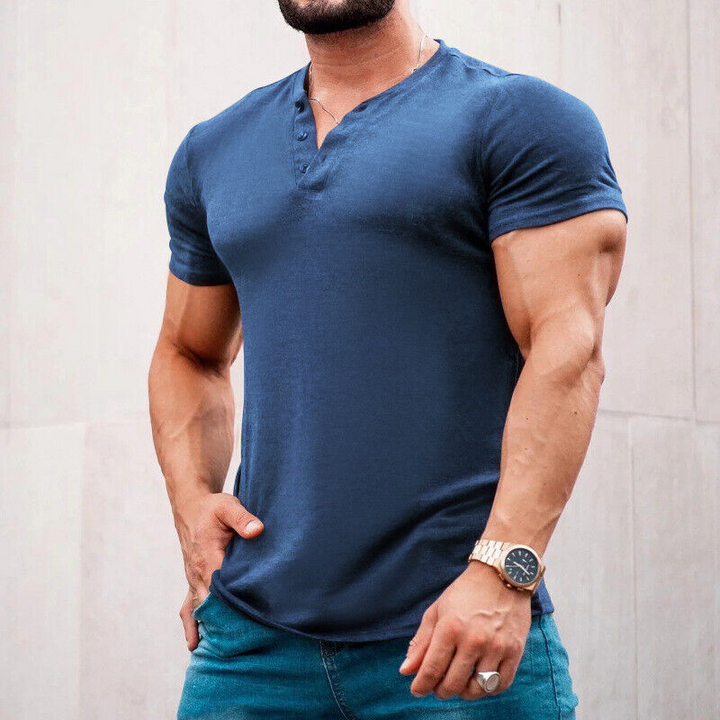 ARIUS MUSCLE-FIT HENLEY SHIRT